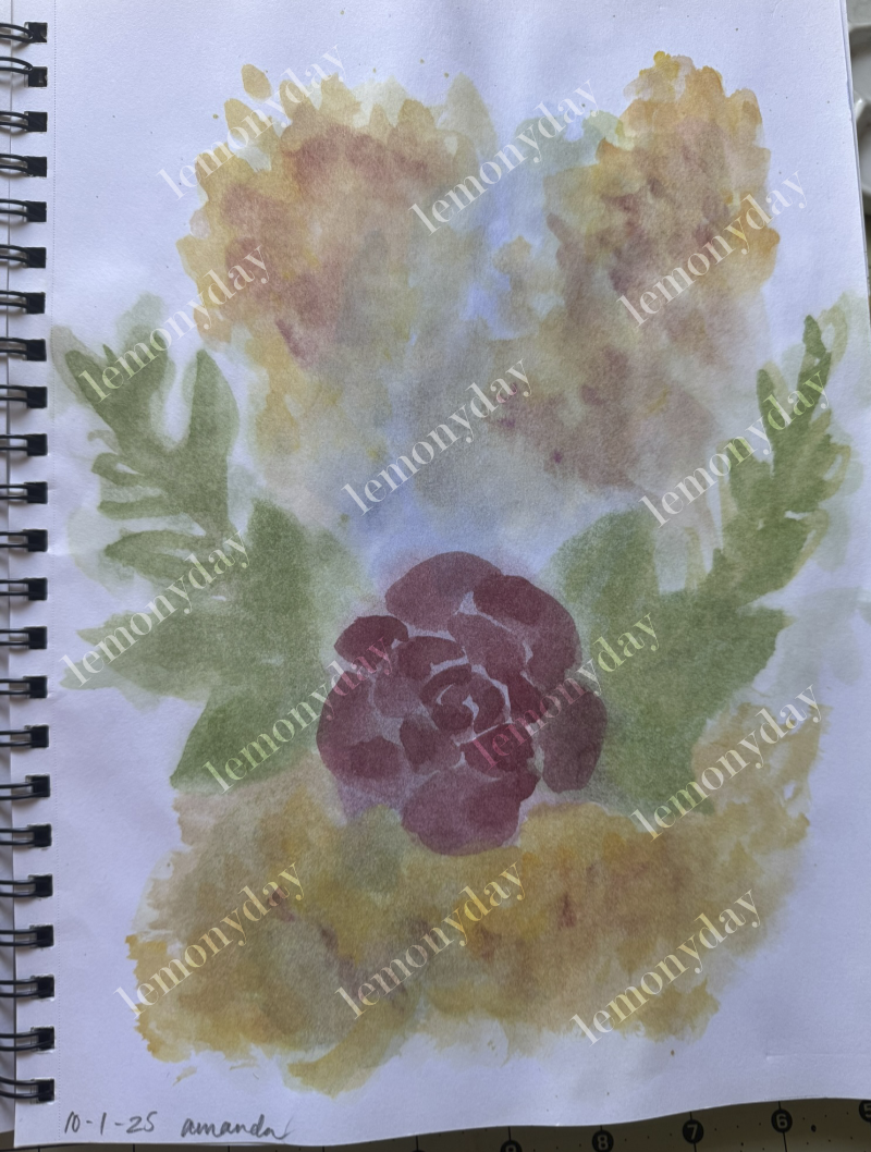 loose watercolor flowers